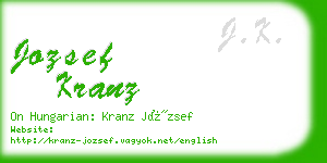 jozsef kranz business card